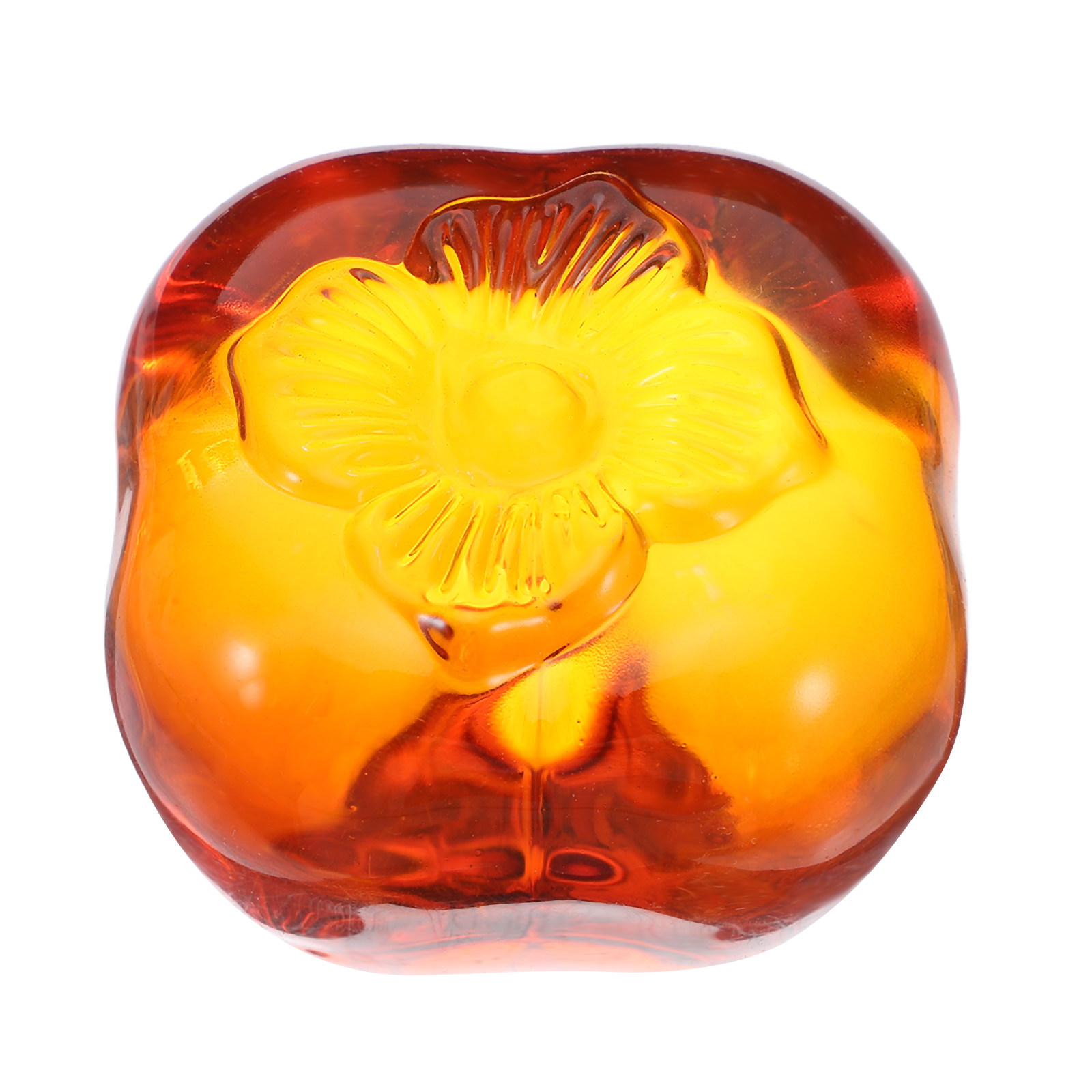 Paper Weight Crystal - Heavy-Duty Glass Persimmon Paperweight Crystal Desktop