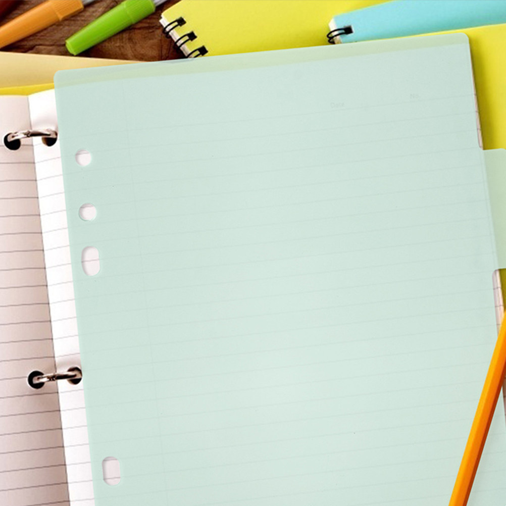 Tab Divider A4 - 1Set Binder Dividers Plastic Paper Pastel