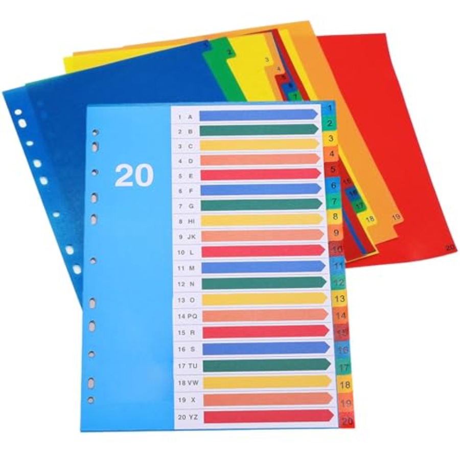 Binder Dividers, 20 Tabs, Cust - Tab Divider A4 리뷰 및 가격