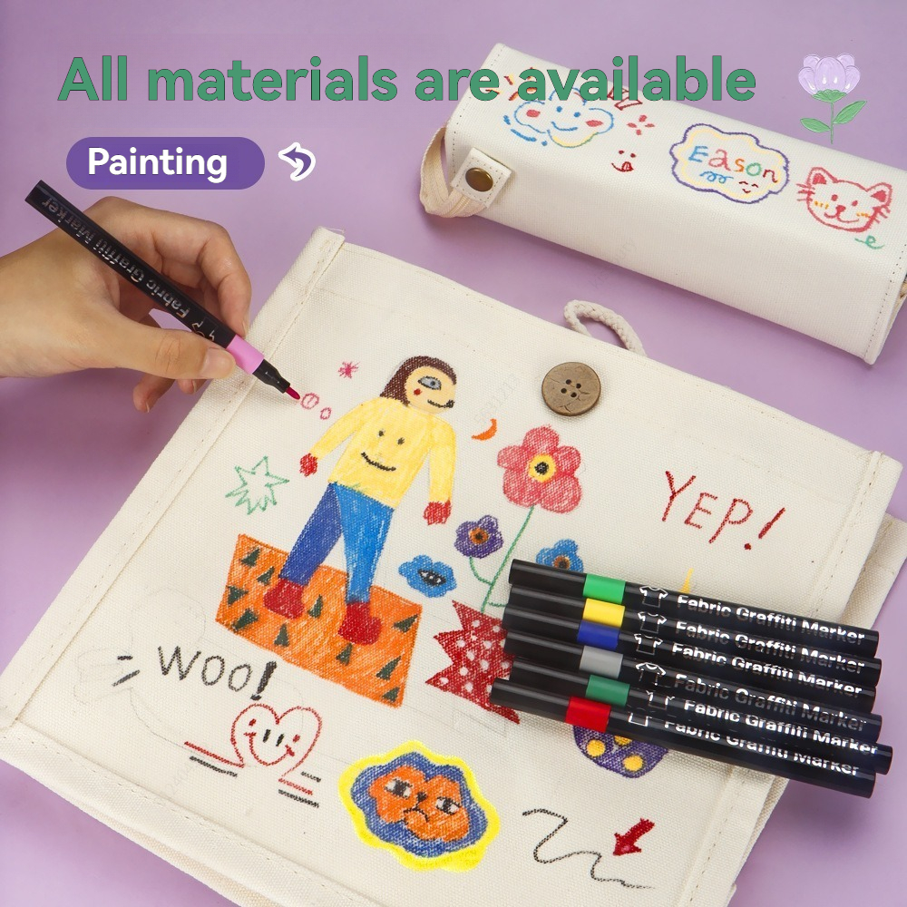 6/30 Colors Fabric Markers Pen - Correction Pen Fine 리뷰 및 가격