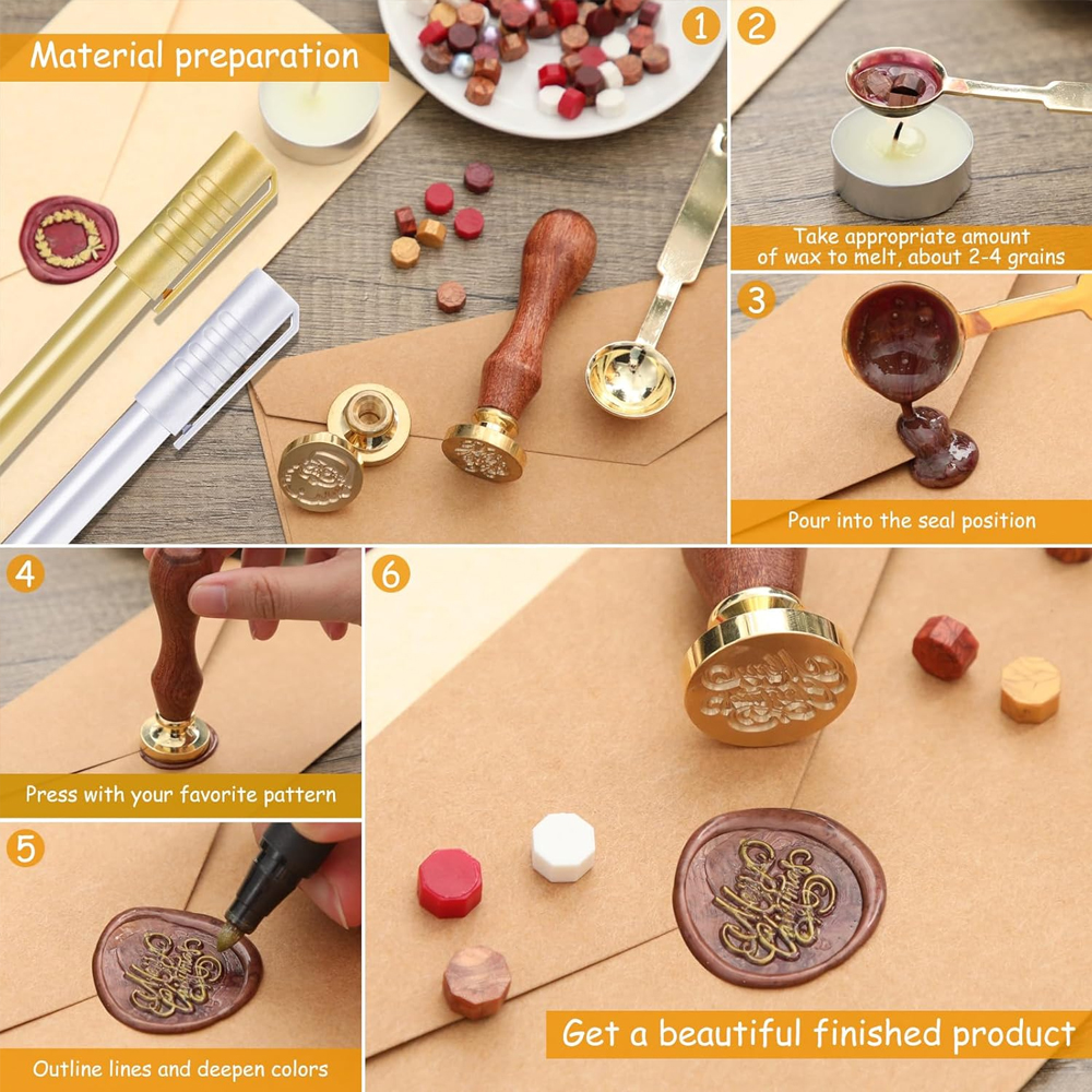 Custom Wax Seal Stamp,Personal - Wax Seal Stamp Set 리뷰 및 가격