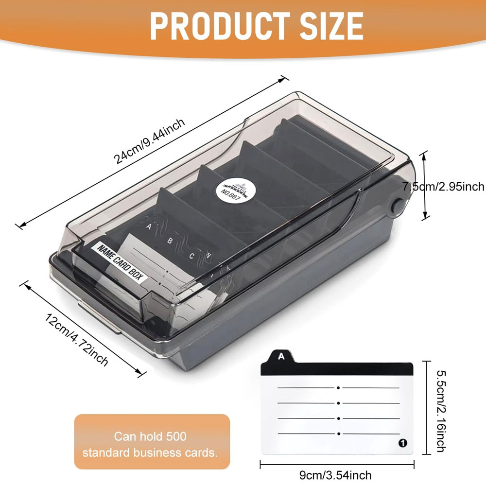 Desktop Business Card Box, Lar - Card Index Box 리뷰 및 가격