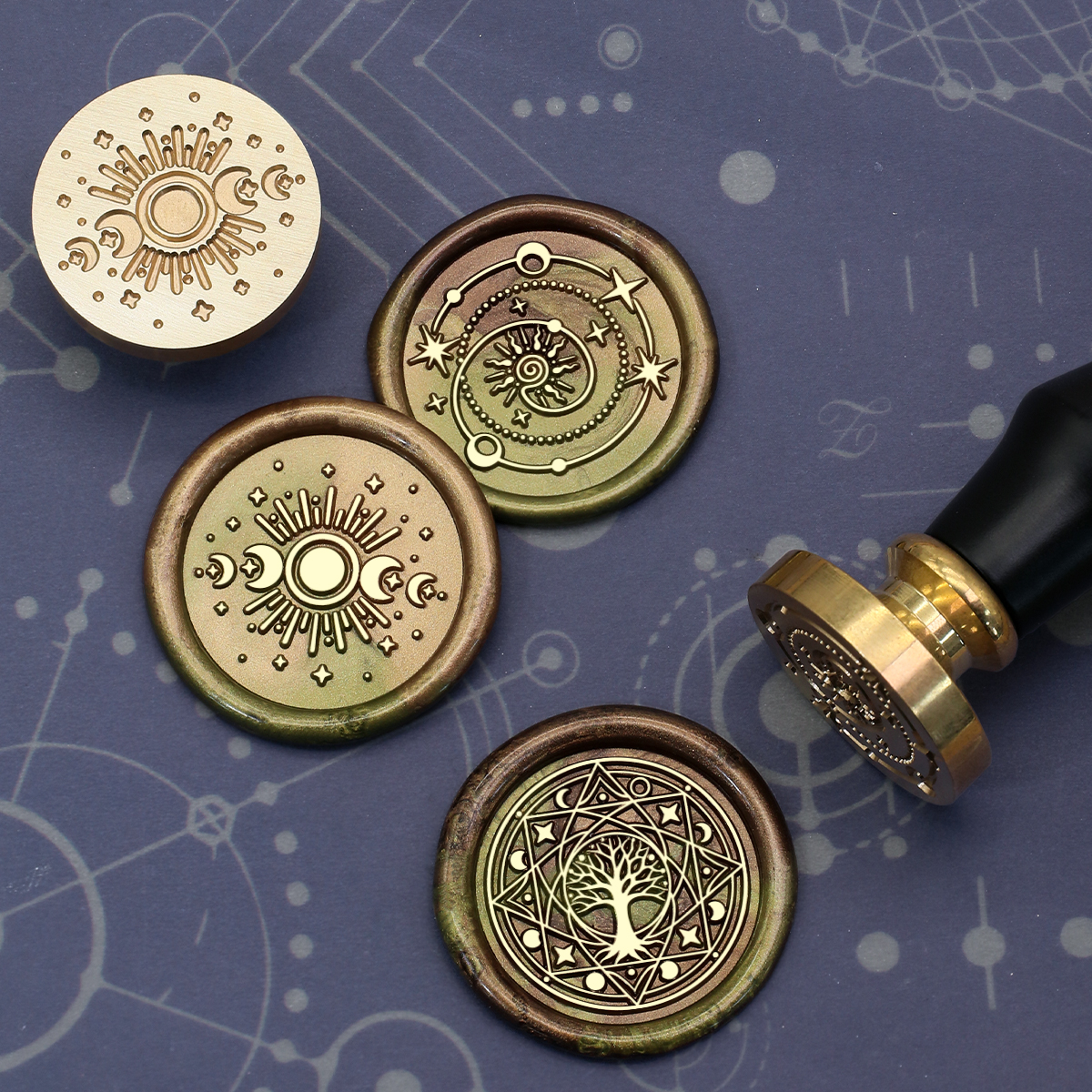 Starry Sky Trees Series Wax Se - Wax Seal Stamp Set 리뷰 및 가격