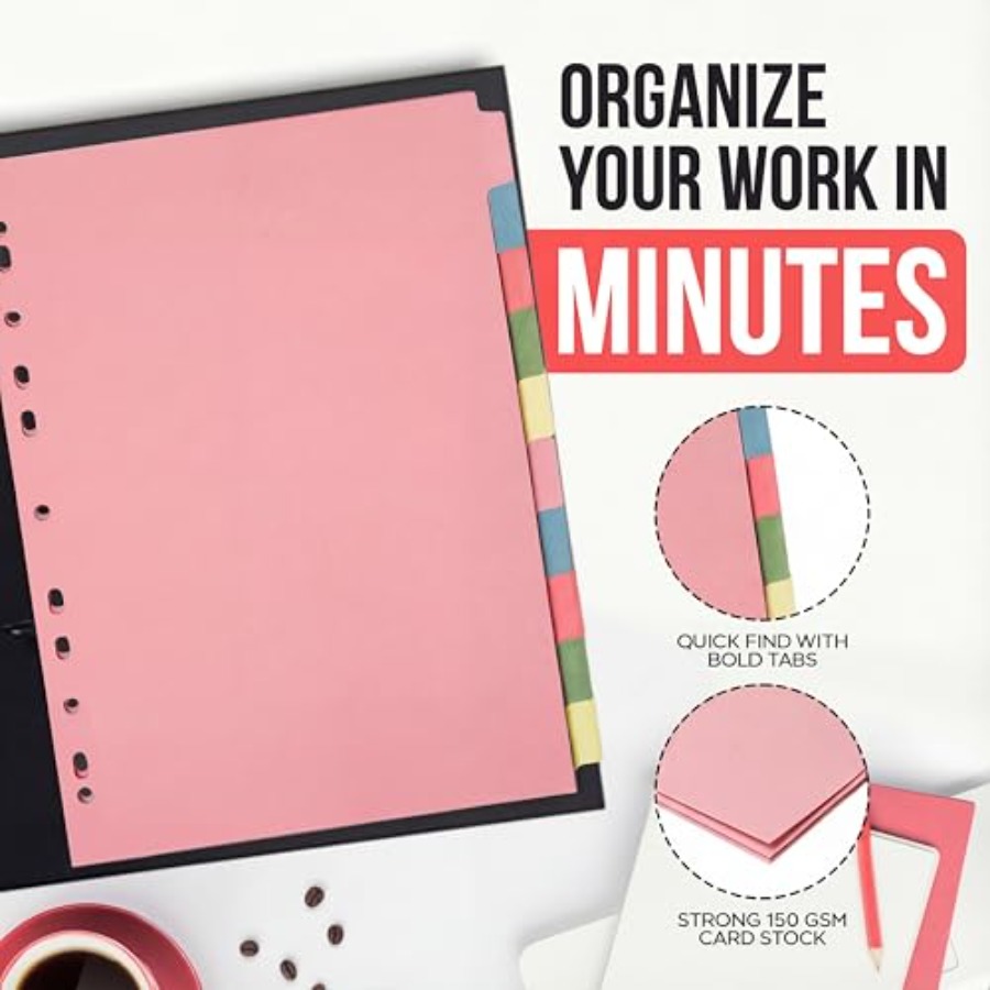 3 Pack] Binder Dividers with T - Tab Divider A4 리뷰 및 가격