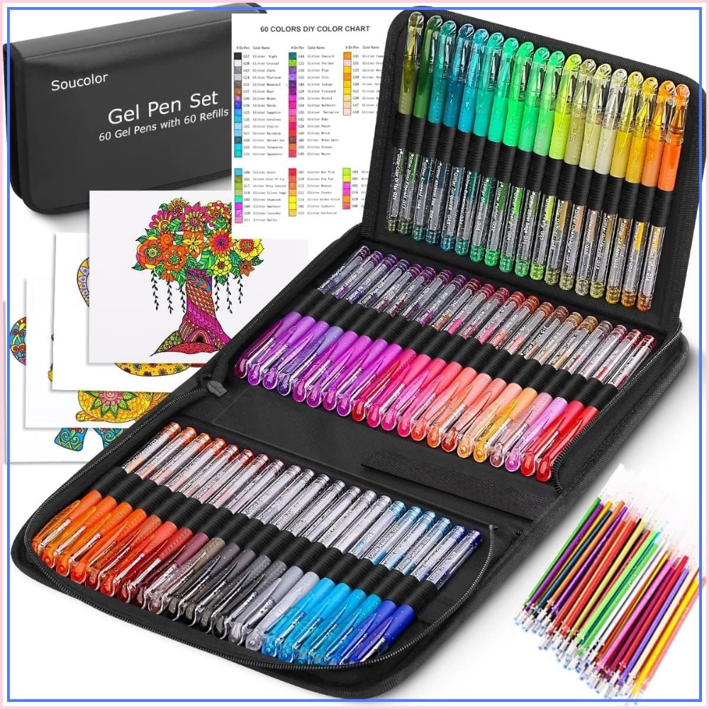 120 Pack Glitter Gel Pens Set  - Gel Refill Pack 리뷰 및 가격
