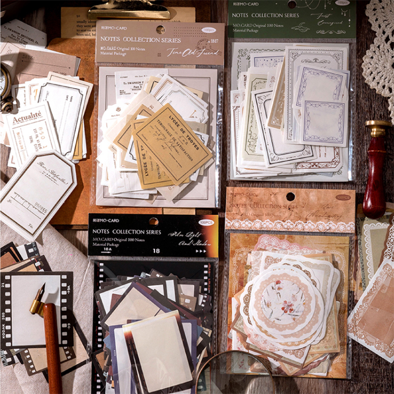 100Pcs/Pack Vintage Notes Mate - Ink Blotter Paper 리뷰 및 가격