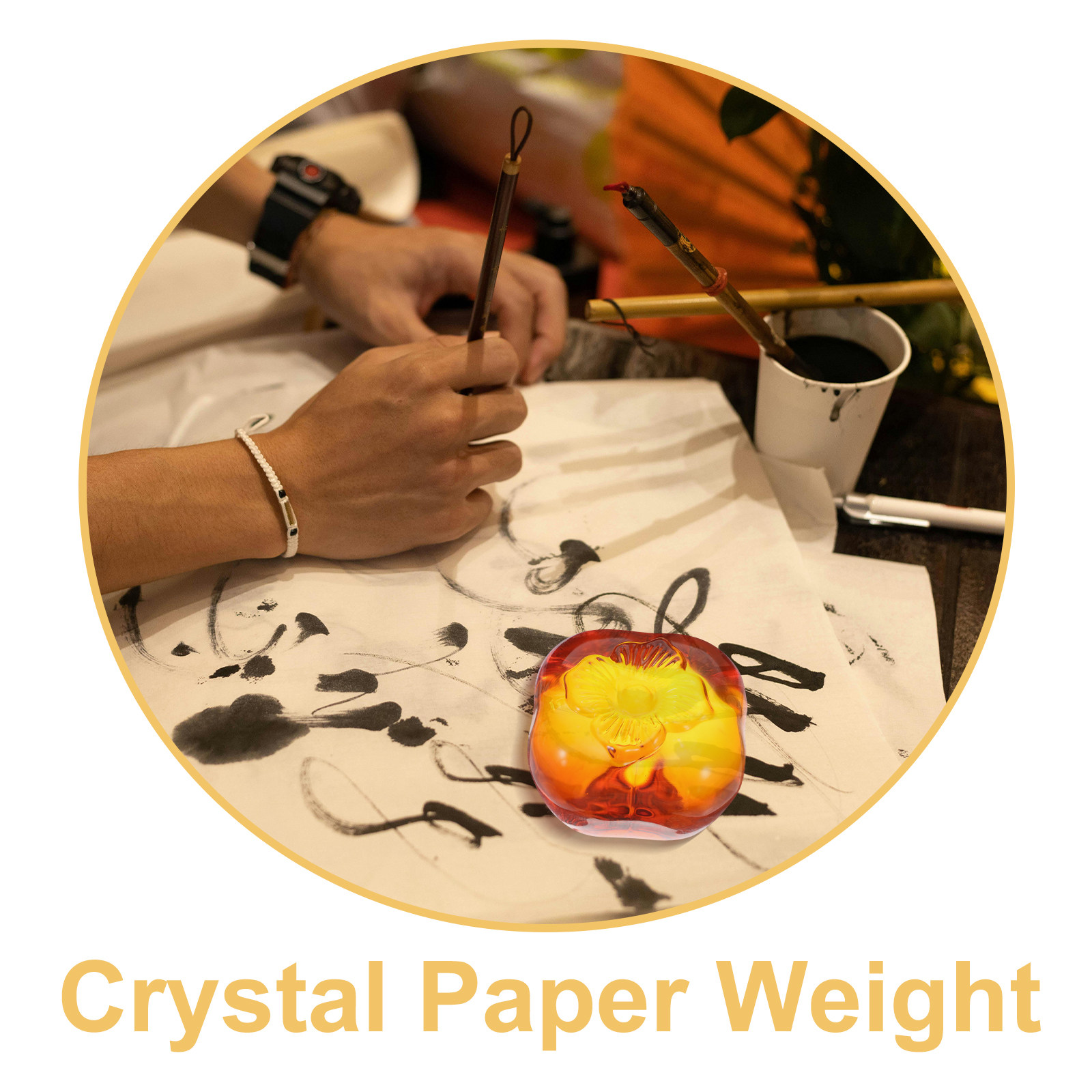 Heavy-Duty Glass Persimmon Pap - Paper Weight Crystal 리뷰 및 가격